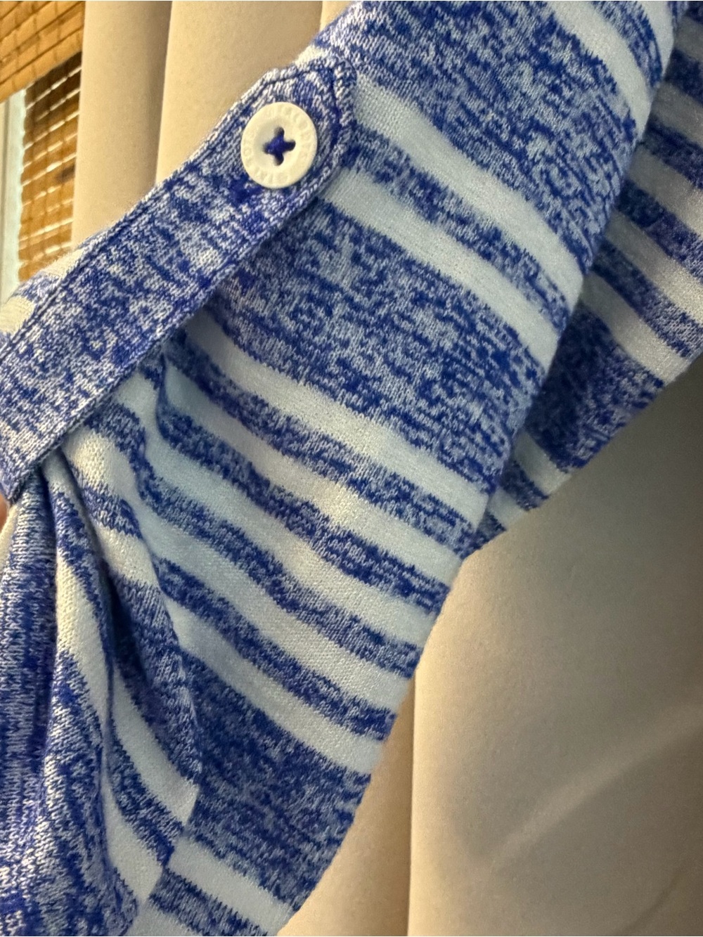 T by Talbots Blue & White Striped Henley Midi Dress - Picture 4 of 6